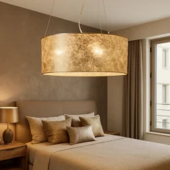 Lampadario Camera Da Letto-Eglo Lampadario stanza da letto classica cilindro oro viserbella