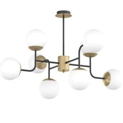 Lampadario Camera Da Letto-Top Light Lampadario stanza da letto nero oro clear
