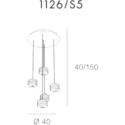 Lampadario Camera Da Letto-Top Light Lampadario stanza da letto vetri rubik