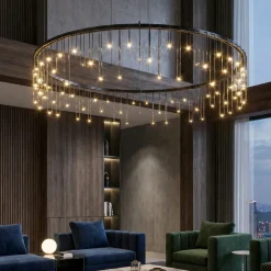 Lampadari Cucina-Selezionato da Mazzolaluce Lampadario stelle cadenti nero per cucina moderna led 3000k