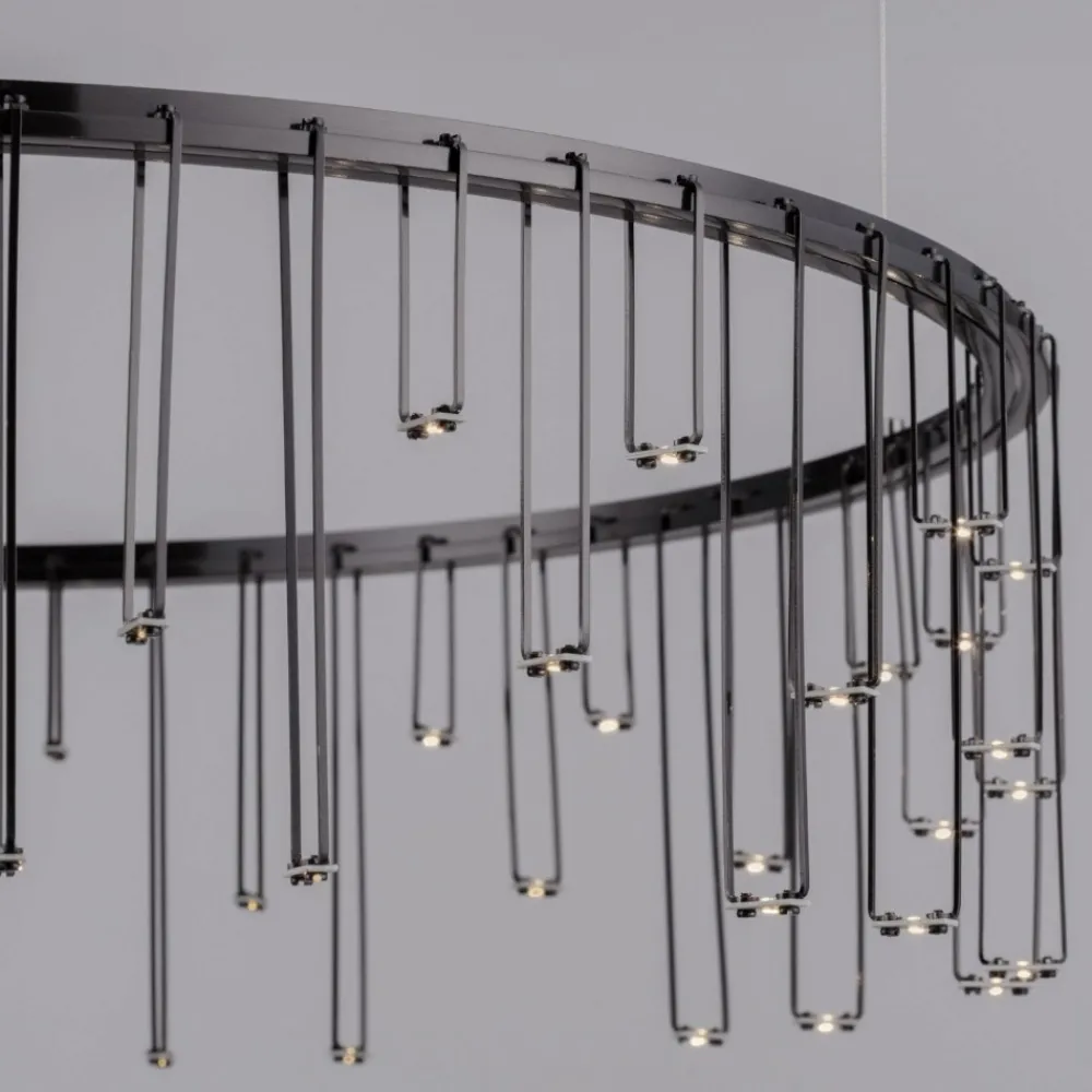 Lampadari Cucina-Selezionato da Mazzolaluce Lampadario stelle cadenti nero per cucina moderna led 3000k