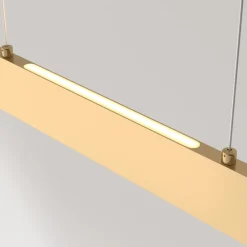 Lampadari Cucina-Maytoni Lampadario step design led 23w 3000k oro per sala da pranzo
