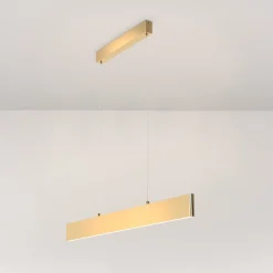 Lampadari Cucina-Maytoni Lampadario step design led 23w 3000k oro per sala da pranzo
