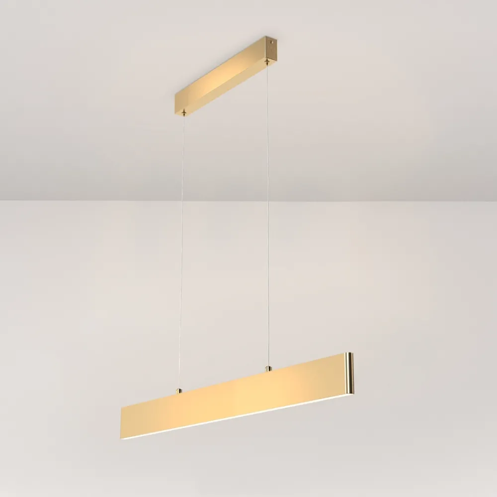 Lampadari Cucina-Maytoni Lampadario step design led 23w 3000k oro per sala da pranzo