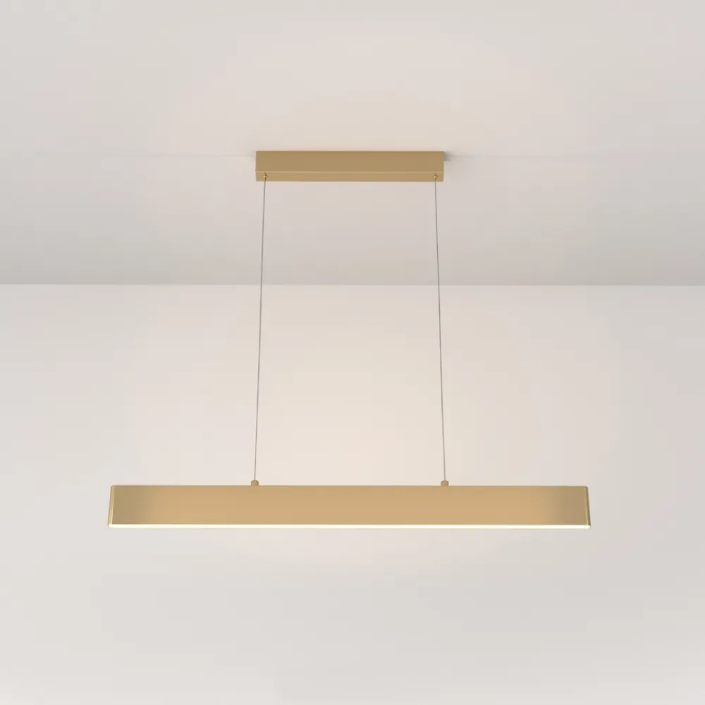 Lampadari Cucina-Maytoni Lampadario step design led 23w 3000k oro per sala da pranzo