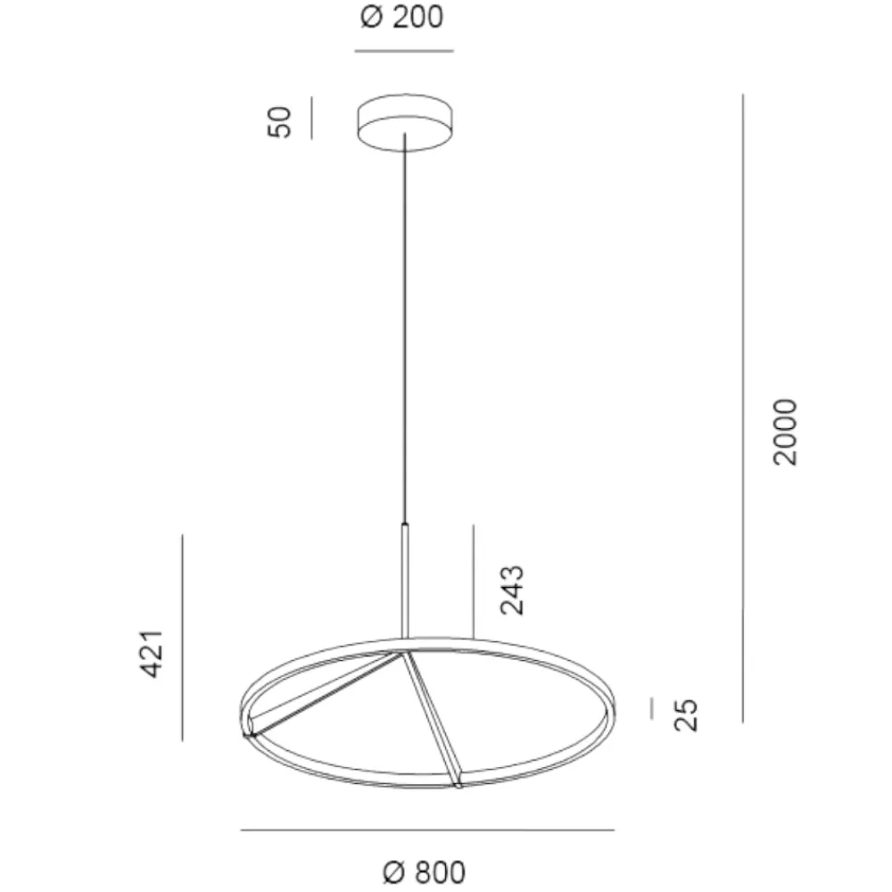 Lampadari Moderni-Vivida International Lampadario titanio led 51w 3000k 4000k moderno vivida meridiana