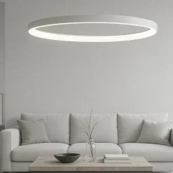Lampadari Moderni-Vivida International Lampadario titanio ovale led 40w 3000k 4000k vivida lifering-o