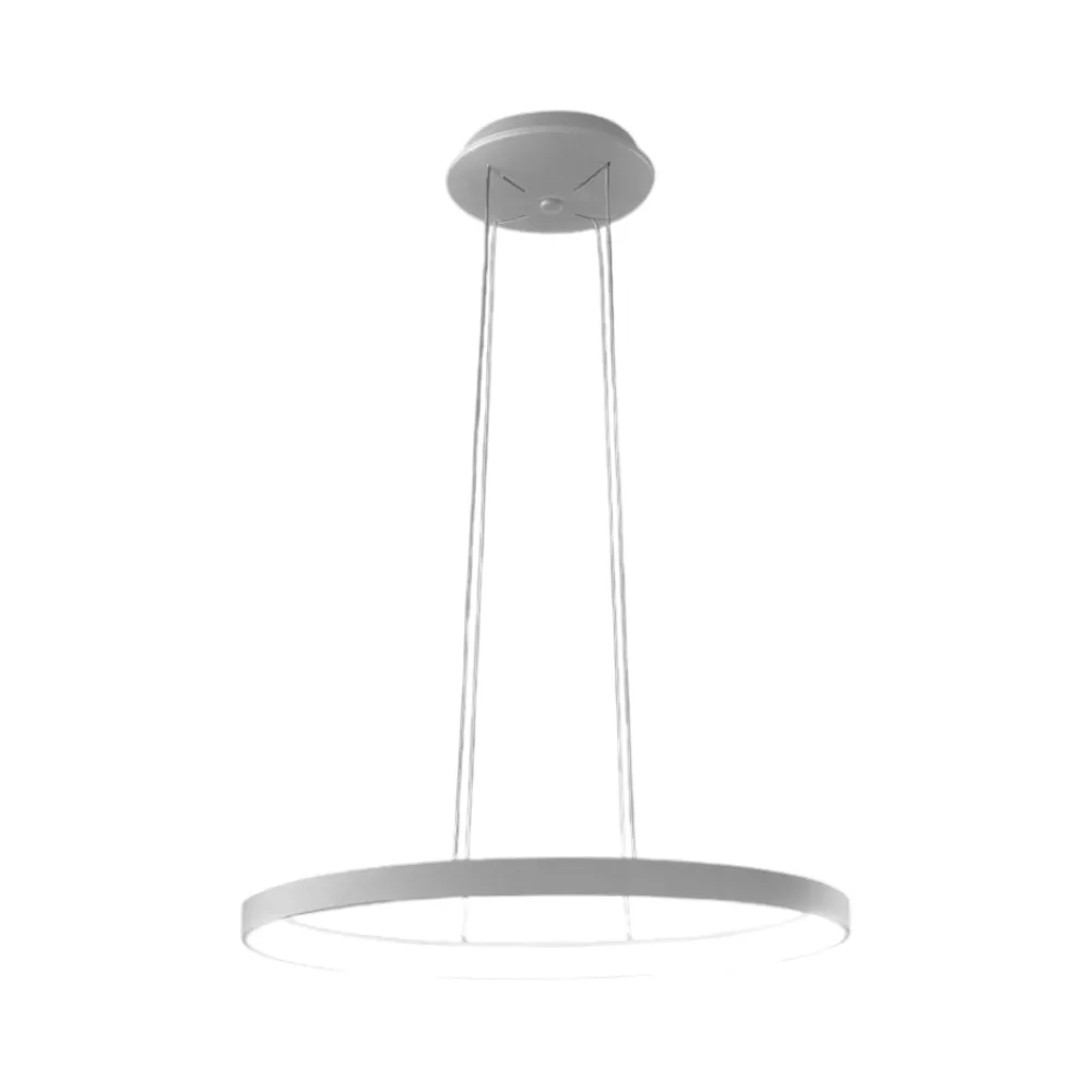 Lampadari Moderni-Vivida International Lampadario titanio ovale led 40w 3000k 4000k vivida lifering-o