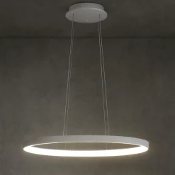 Lampadari Moderni-Vivida International Lampadario titanio ovale led 40w 3000k 4000k vivida lifering-o
