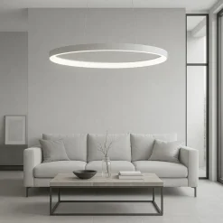 Lampadari Moderni-Vivida International Lampadario titanio ovale led 40w 3000k 4000k vivida lifering-o