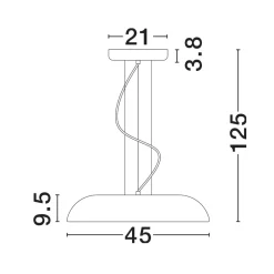 Lampadari Cucina-Selezionato da Mazzolaluce Lampadario tondo a cupola nero per tavola da cucina