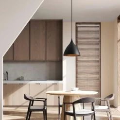 Lampadari Cucina-Selezionato da Mazzolaluce Lampadario topia cupola nera per sala da pranzo cucina
