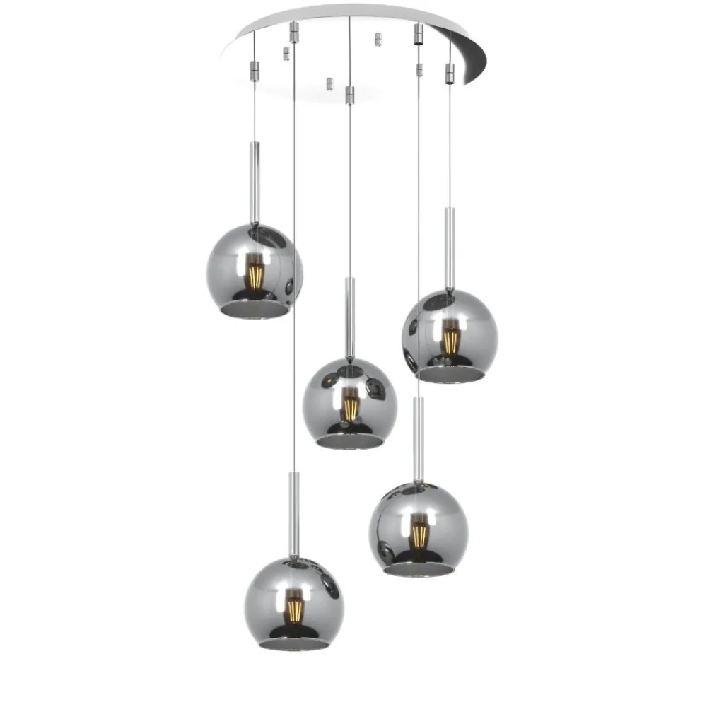 Lampadari Moderni-Top Light Lampadario moderno per salotto sfere vetro cromo