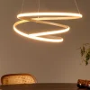 Lampadari Moderni-Selezionato da Mazzolaluce Lampadario tortora design moderno circolare led dimmerabile per soggiorno