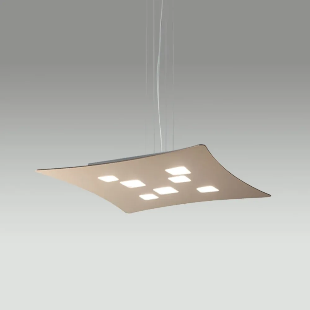 Lampadari Moderni-Gea Luce Lampadario tortora moderno luce sopra sotto isotta