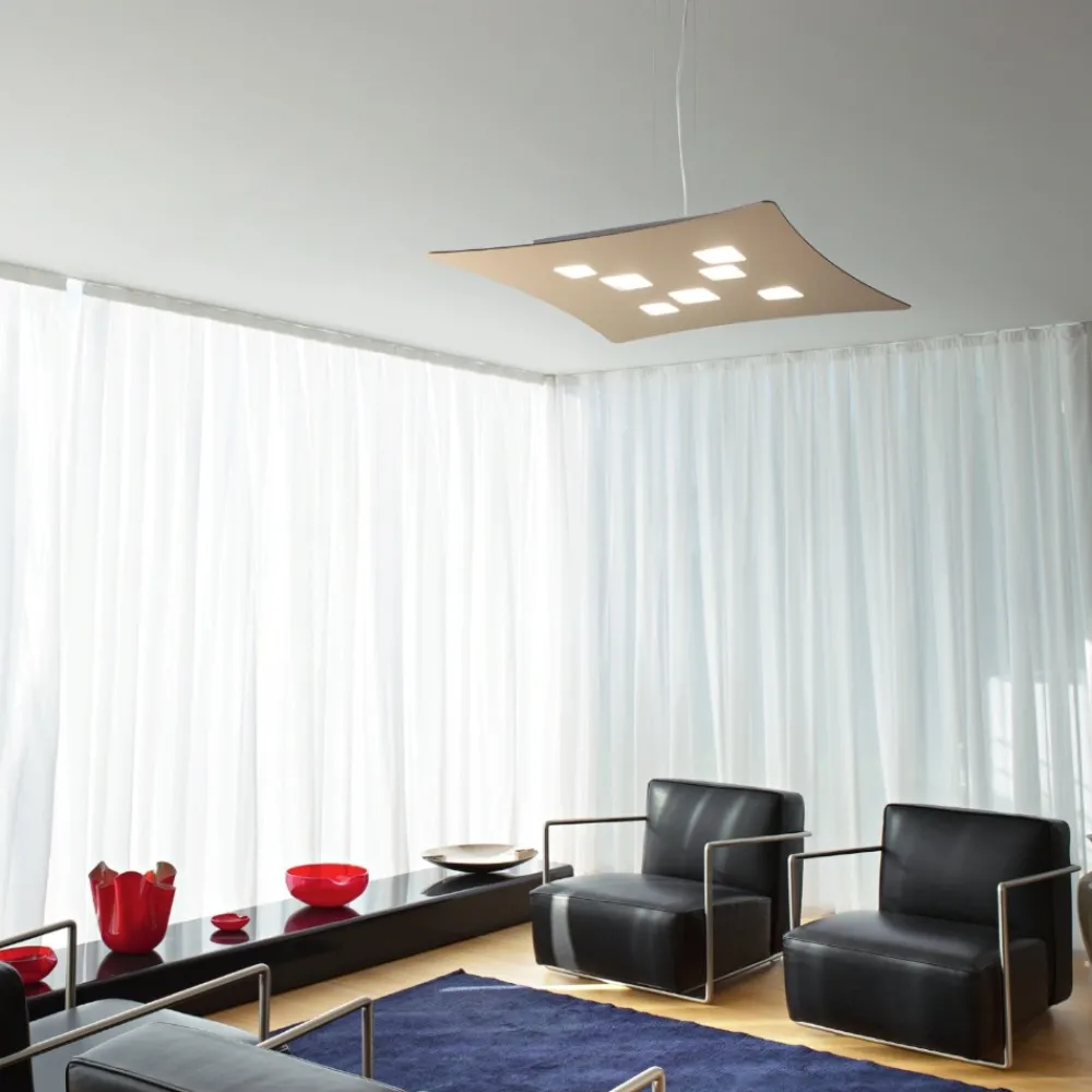 Lampadari Moderni-Gea Luce Lampadario tortora moderno luce sopra sotto isotta