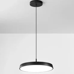Lampadari Cucina-IsyLuce Lampadario urban nero per cucina led 39w dimmerabile