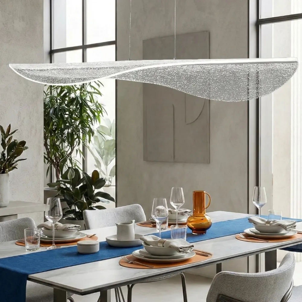 Lampadari Moderni-Selezionato da Mazzolaluce Lampadario vela moderna led 40w 3000k per tavolo da soggiorno