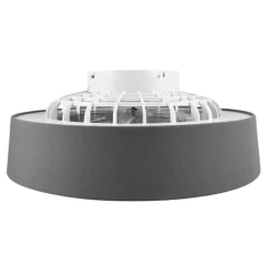 Ventilatori Da Soffitto-Selezionato da Mazzolaluce Lampadario ventilatore a plafoniera tessuto grigio moderno