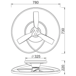 Ventilatori Da Soffitto-Selezionato da Mazzolaluce Lampadario ventilatore con pale nero moderno con luce silenzioso 20mq con telecomando