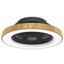 Ventilatori Da Soffitto-Selezionato da Mazzolaluce Lampadario ventilatore con pale da soffitto nero legno con luce 18mq con telecomando