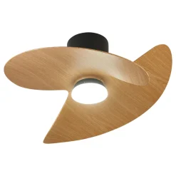 Ventilatori Da Soffitto-Selezionato da Mazzolaluce Lampadario ventilatore con pale luce led cct nero e legno stanza 13mq con telecomando