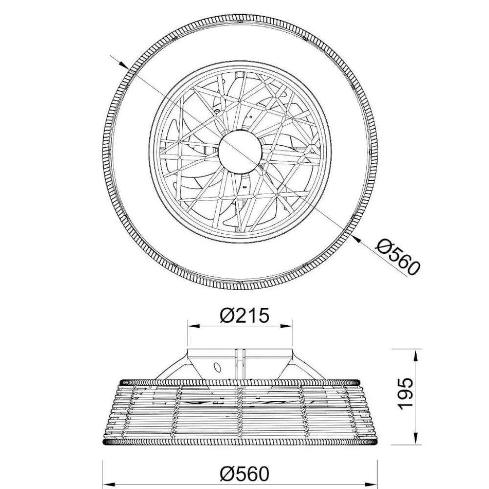Ventilatori Da Soffitto-Selezionato da Mazzolaluce Lampadario ventilatore con pale per esterno ip44 lec cct con telecomando motore dc