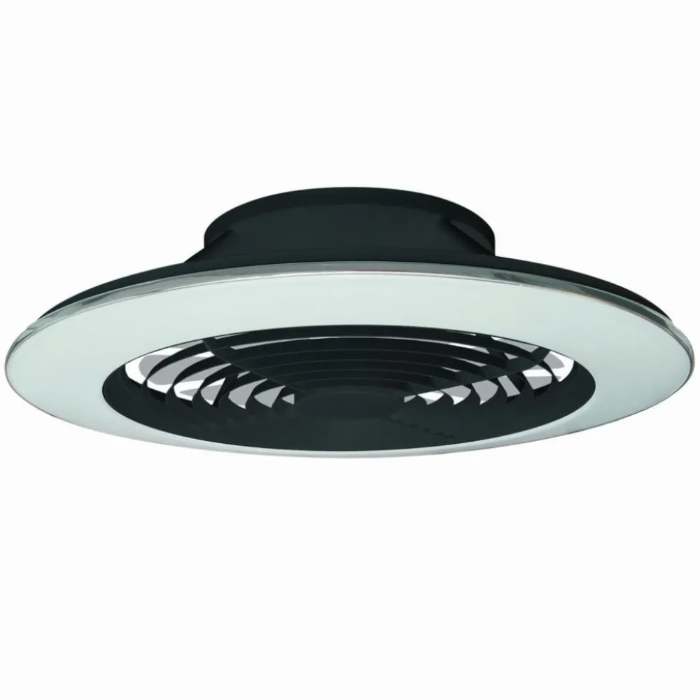 Ventilatori Da Soffitto-Selezionato da Mazzolaluce Lampadario ventilatore con pale nero led cct dimmerabile app e telecomando