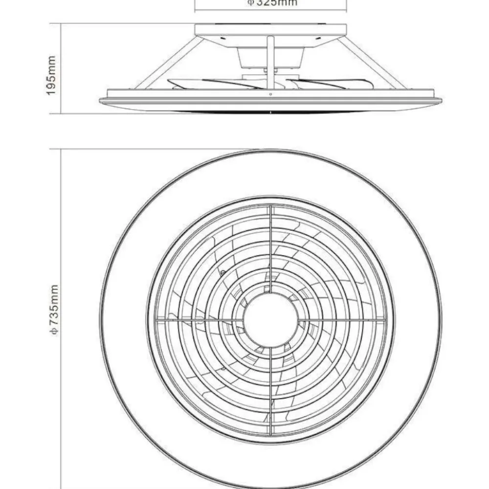 Ventilatori Da Soffitto-Selezionato da Mazzolaluce Lampadario ventilatore con pale nero led cct dimmerabile app e telecomando
