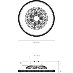 Ventilatori Da Soffitto-Selezionato da Mazzolaluce Lampadario ventilatore con pale a soffitto silenzioso con luce telecomando