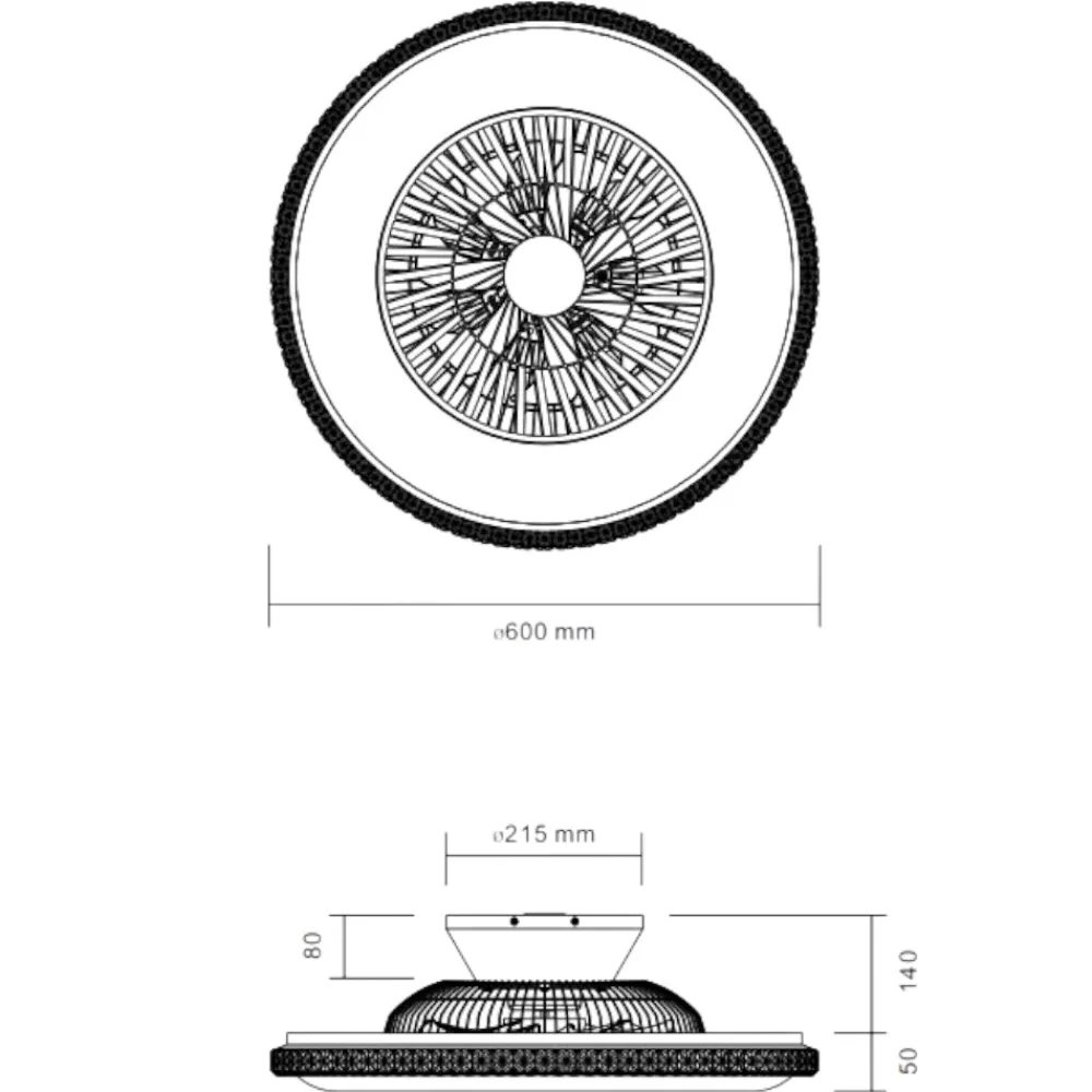 Ventilatori Da Soffitto-Selezionato da Mazzolaluce Lampadario ventilatore con pale a soffitto silenzioso con luce telecomando