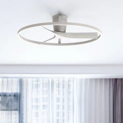 Ventilatori Da Soffitto-Selezionato da Mazzolaluce Lampadario ventilatore design bianco luce led cct con telecomando