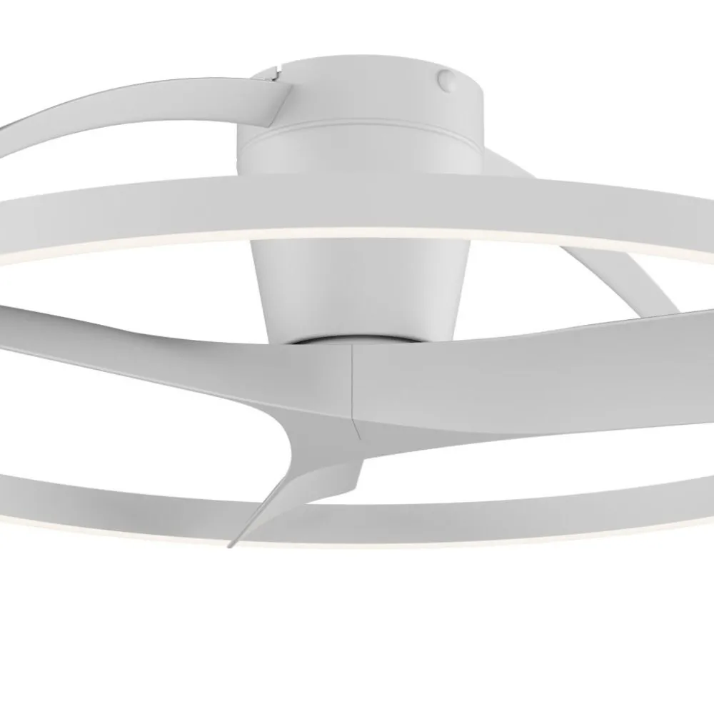 Ventilatori Da Soffitto-Selezionato da Mazzolaluce Lampadario ventilatore design bianco luce led cct con telecomando
