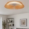 Ventilatori Da Soffitto-Selezionato da Mazzolaluce Lampadario ventilatore in legno con luce 18mq con telecomando