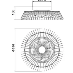 Ventilatori Da Soffitto-Selezionato da Mazzolaluce Lampadario ventilatore in legno con luce 18mq con telecomando