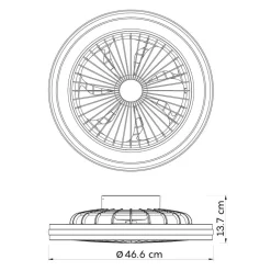 Ventilatori Da Soffitto-Selezionato da Mazzolaluce Lampadario ventilatore moderno bianco per cameretta led cct rgb 13mq
