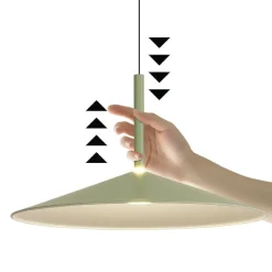 Lampadari Cucina-Selezionato da Mazzolaluce Lampadario verde saliscendi per cucina moderna led 16w 3000k