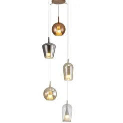 Lampadari Moderni-Selezionato da Mazzolaluce Lampadario vetri multicolor pendenti moderno per soggiorno