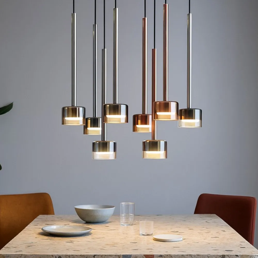 Lampadari Moderni-Selezionato da Mazzolaluce Lampadario vetri multicolor pendenti per soggiorno moderno