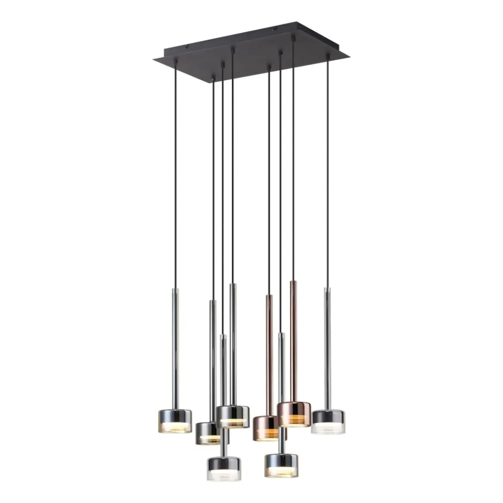 Lampadari Moderni-Selezionato da Mazzolaluce Lampadario vetri multicolor pendenti per soggiorno moderno