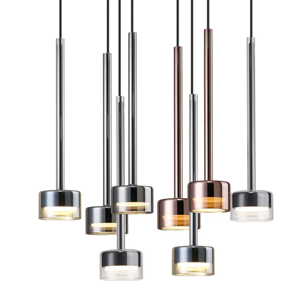 Lampadari Moderni-Selezionato da Mazzolaluce Lampadario vetri multicolor pendenti per soggiorno moderno