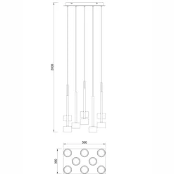Lampadari Moderni-Selezionato da Mazzolaluce Lampadario vetri multicolor pendenti per soggiorno moderno