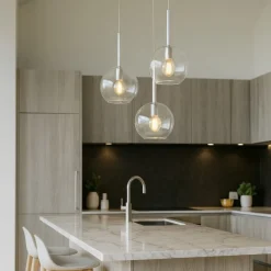 Lampadari Cucina-Top Light Lampadario vetri trasparenti per cucina