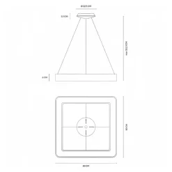 Lampadari Moderni-Vivida International Lampadario vivida inner-s 80 nero led 80w 3000k 4000k