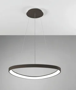 Lampadari Moderni-Vivida International Lampadario vivida lifering moderno bronzo per soggiorno led 48w 3000k 4000k dimmerabile