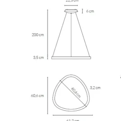 Lampadari Moderni-Vivida International Lampadario vivida lifering moderno bronzo per soggiorno led 48w 3000k 4000k dimmerabile