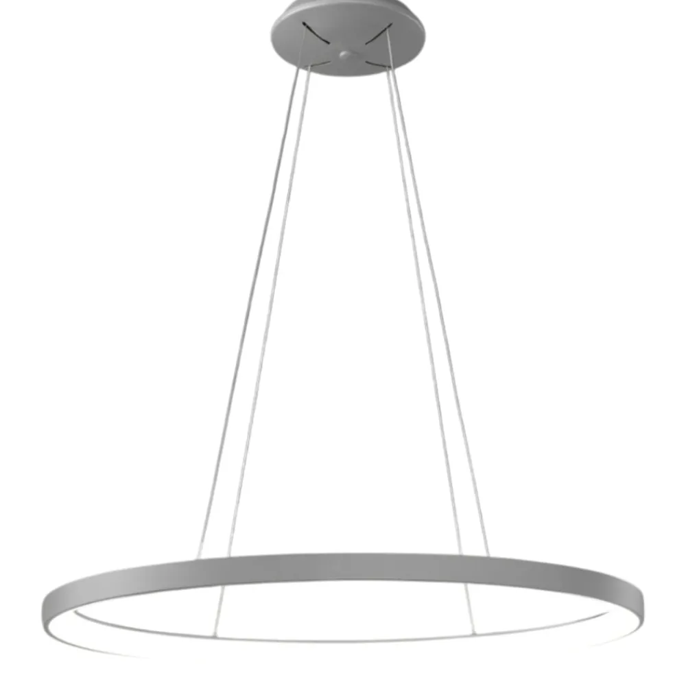 Lampadari Moderni-Vivida International Lampadario vivida lifering-o ovale titanio led 50w 3000k 4000k