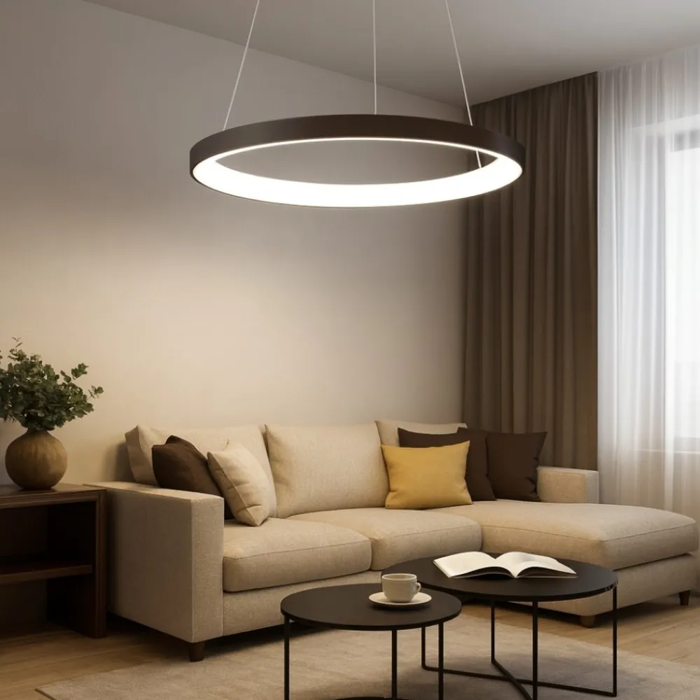 Lampadari Moderni-Vivida International Lampadario vivida lifering-r sabbia rotondo led 60w 3000k 4000k