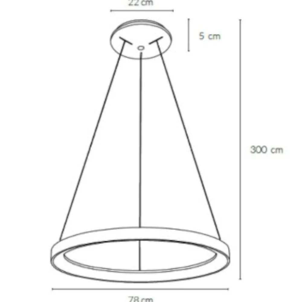 Lampadari Moderni-Vivida International Lampadario vivida lifering-r nero led 80w 3000k 4000k moderno rotondo