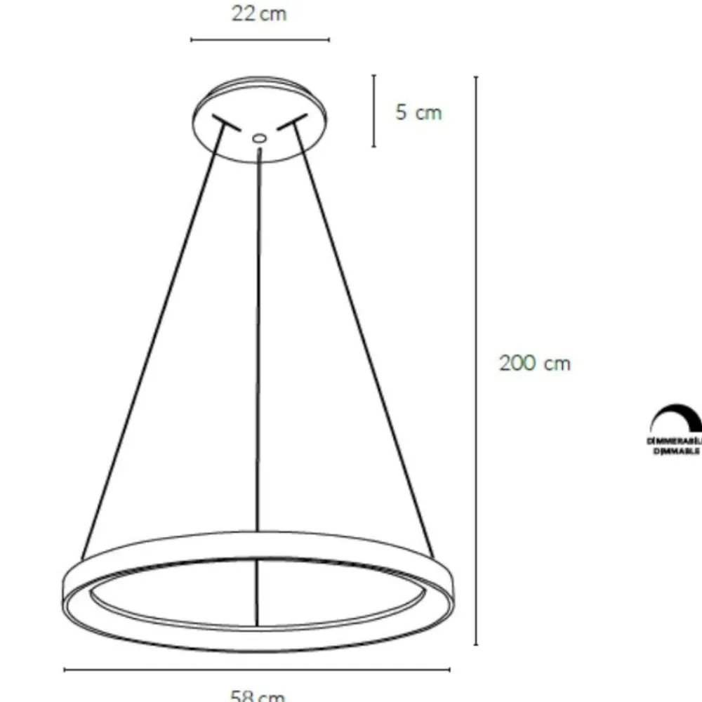 Lampadari Moderni-Vivida International Lampadario vivida lifering-r rotondo bronzo led 60w 3000k 4000k